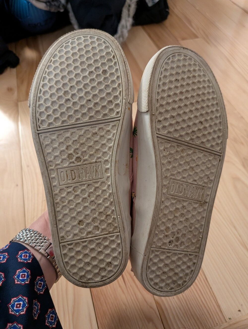 Preppy Pink Girls Slip-on Fruit Print Sneakers - Picture 5 of 5